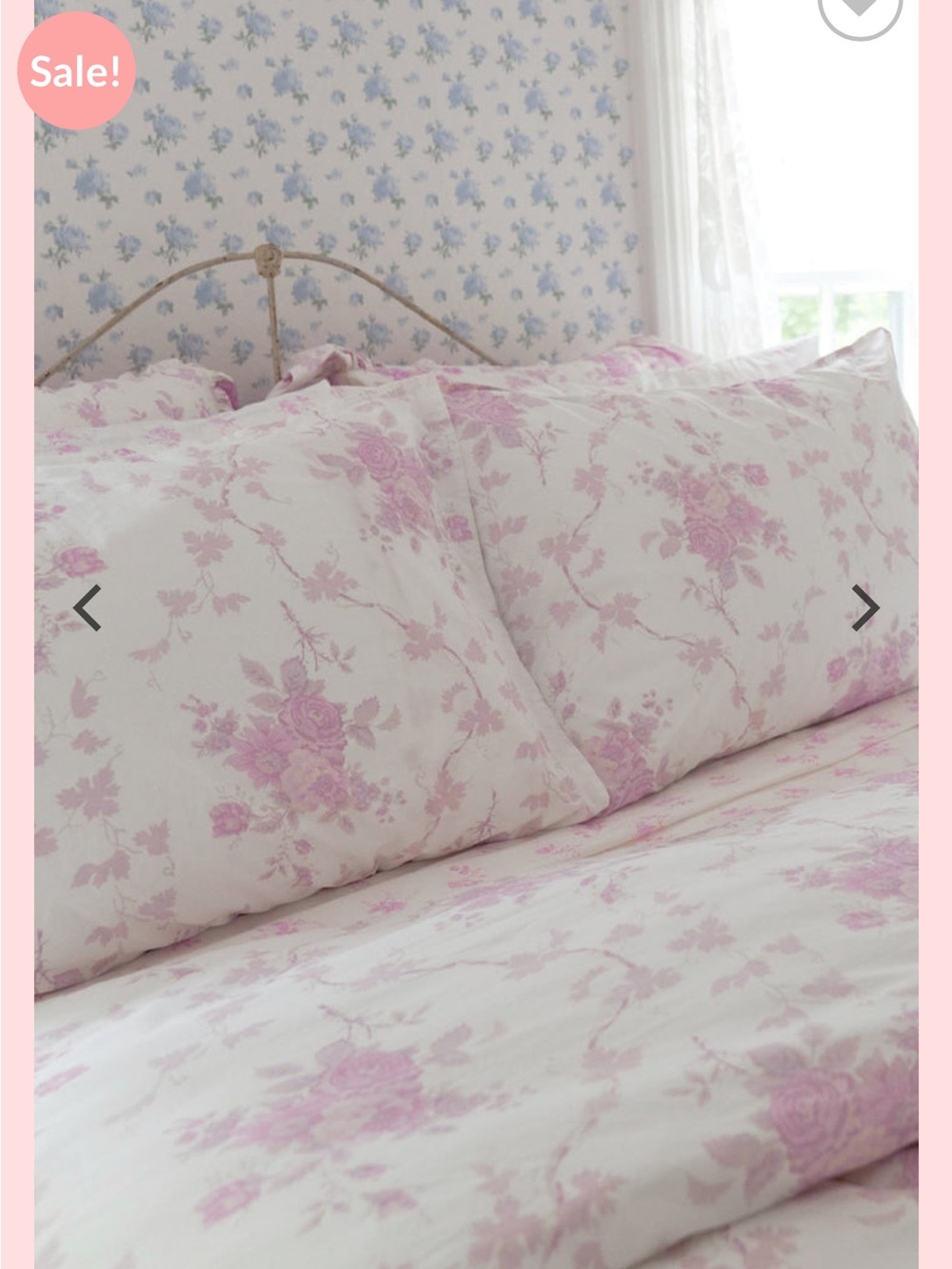 LoveShackFancy Pink Floral Cotton Duvet and Sham - TWINXL / TWIN - Picture 7 of 7